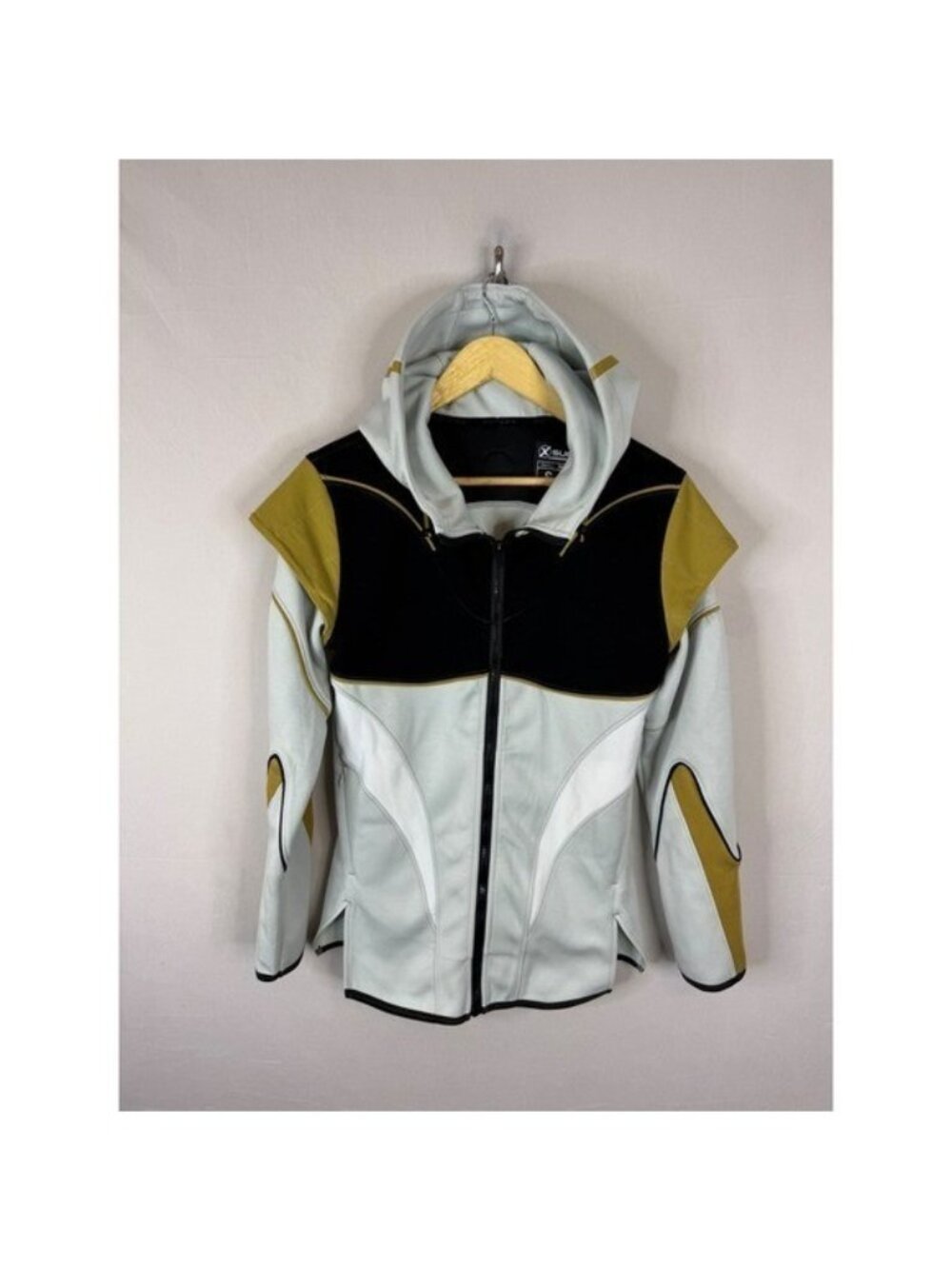 SuperX Power Rangers White Ranger Zip Performance Hoodie Mens S Limited edition